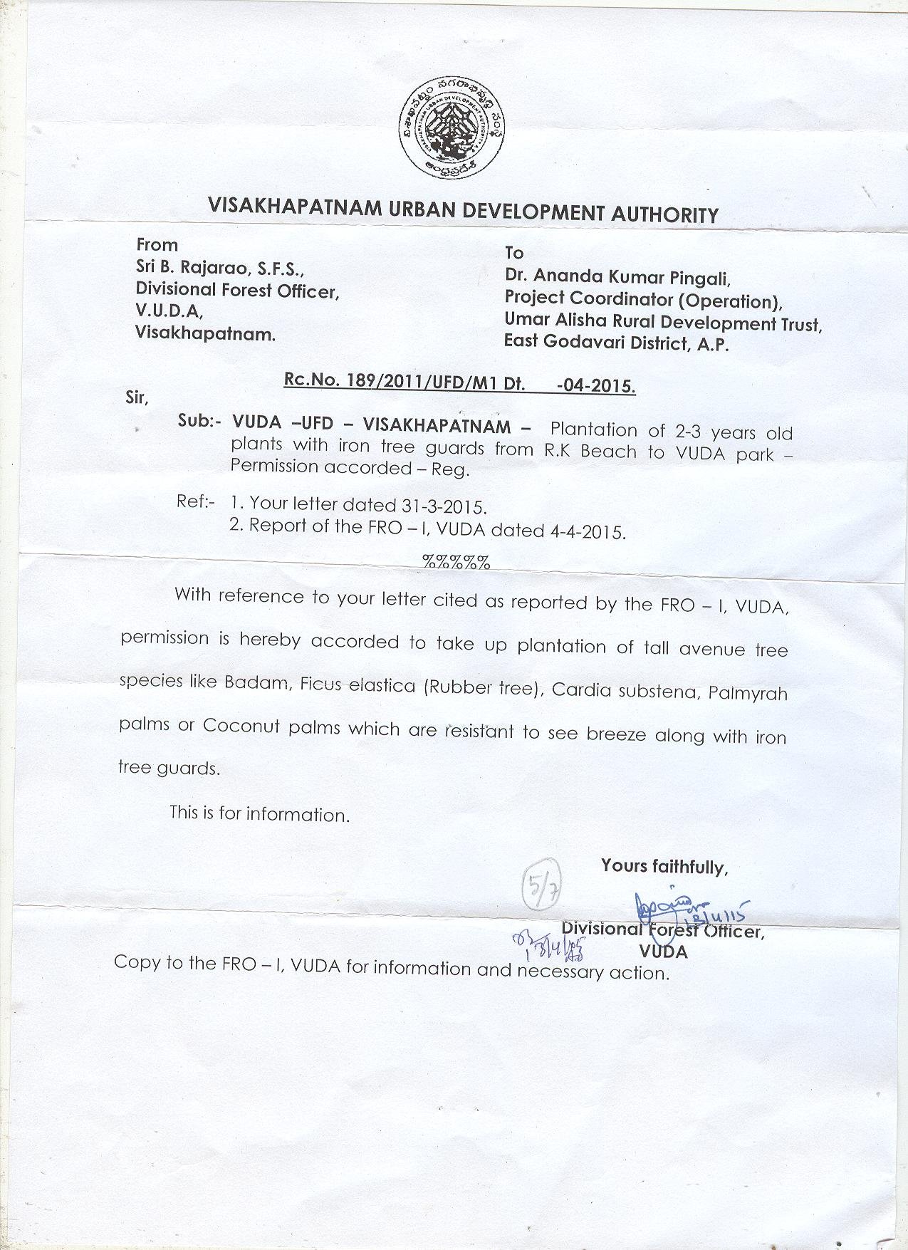 permission letter vuda 13-4-2015